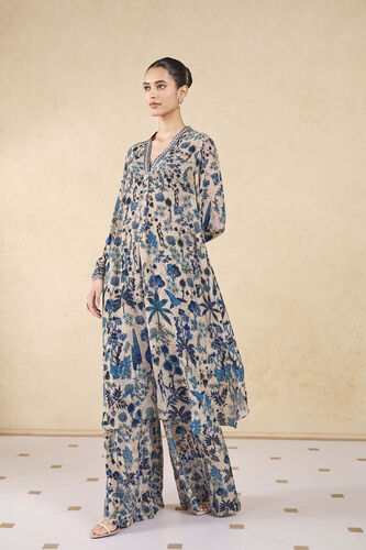 Turaya Printed Kurta Set - Ivory, Ivory, image 3